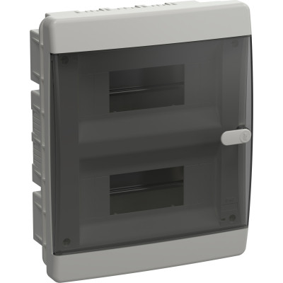 Корпус пластиковый IEK UNION ЩРВ-П-18 IP41 черная прозрачная дверь