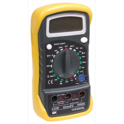 Мультиметр цифровой IEK MASTER MAS838L - TMD-3L-838